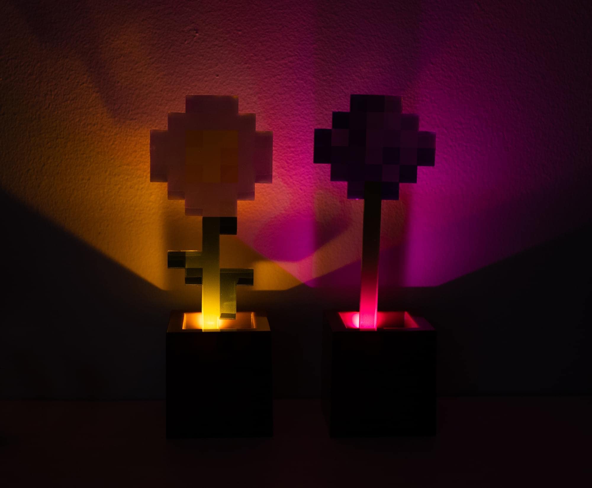 Foto 3 pulgar | Maceta Mood Lights Para Minecraft, Diseño De Margaritas Y Allium, X2 - Venta Internacional.