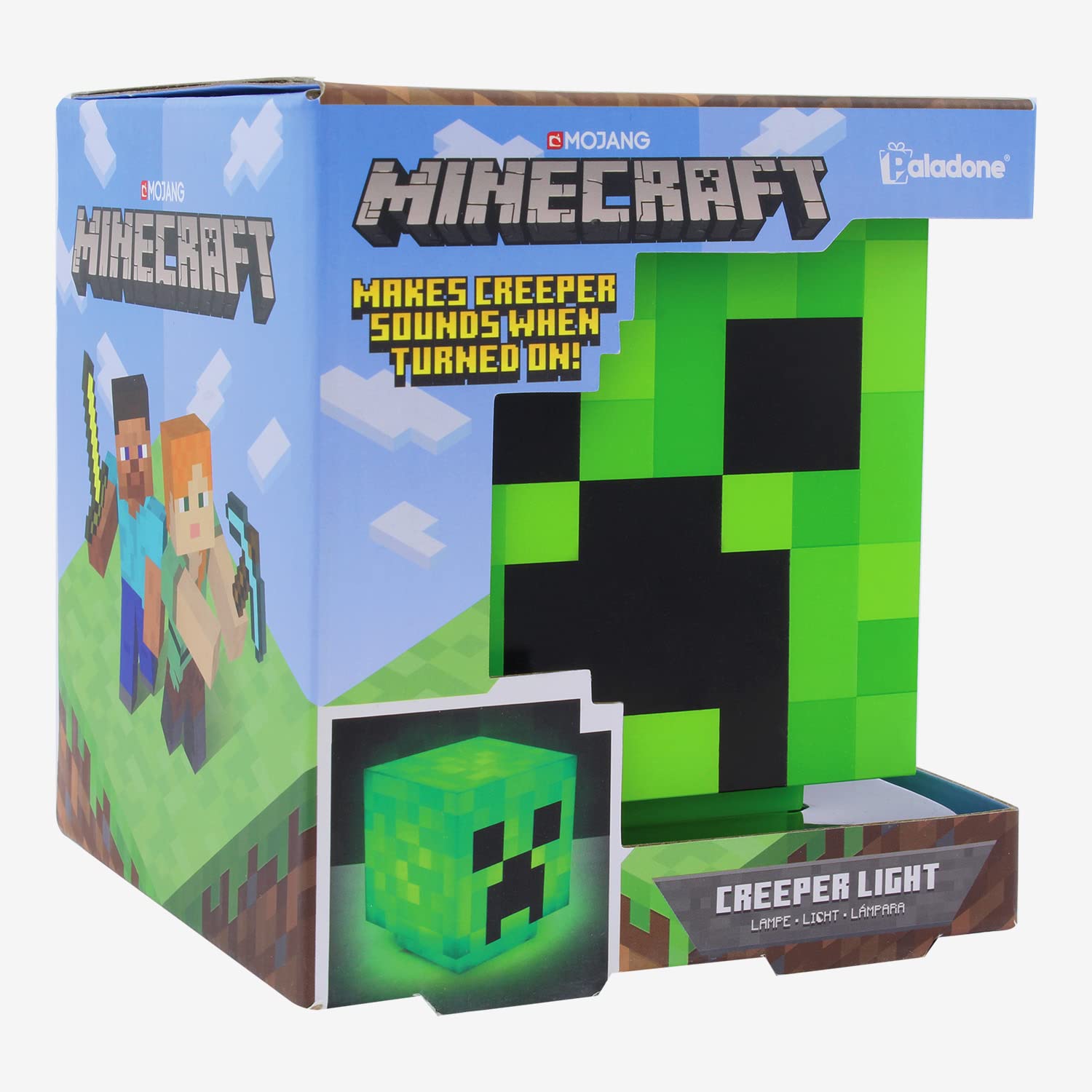 Foto 2 pulgar | Lámpara De Escritorio Paladone Minecraft Creeper Con Sonidos Oficiales - Venta Internacional.