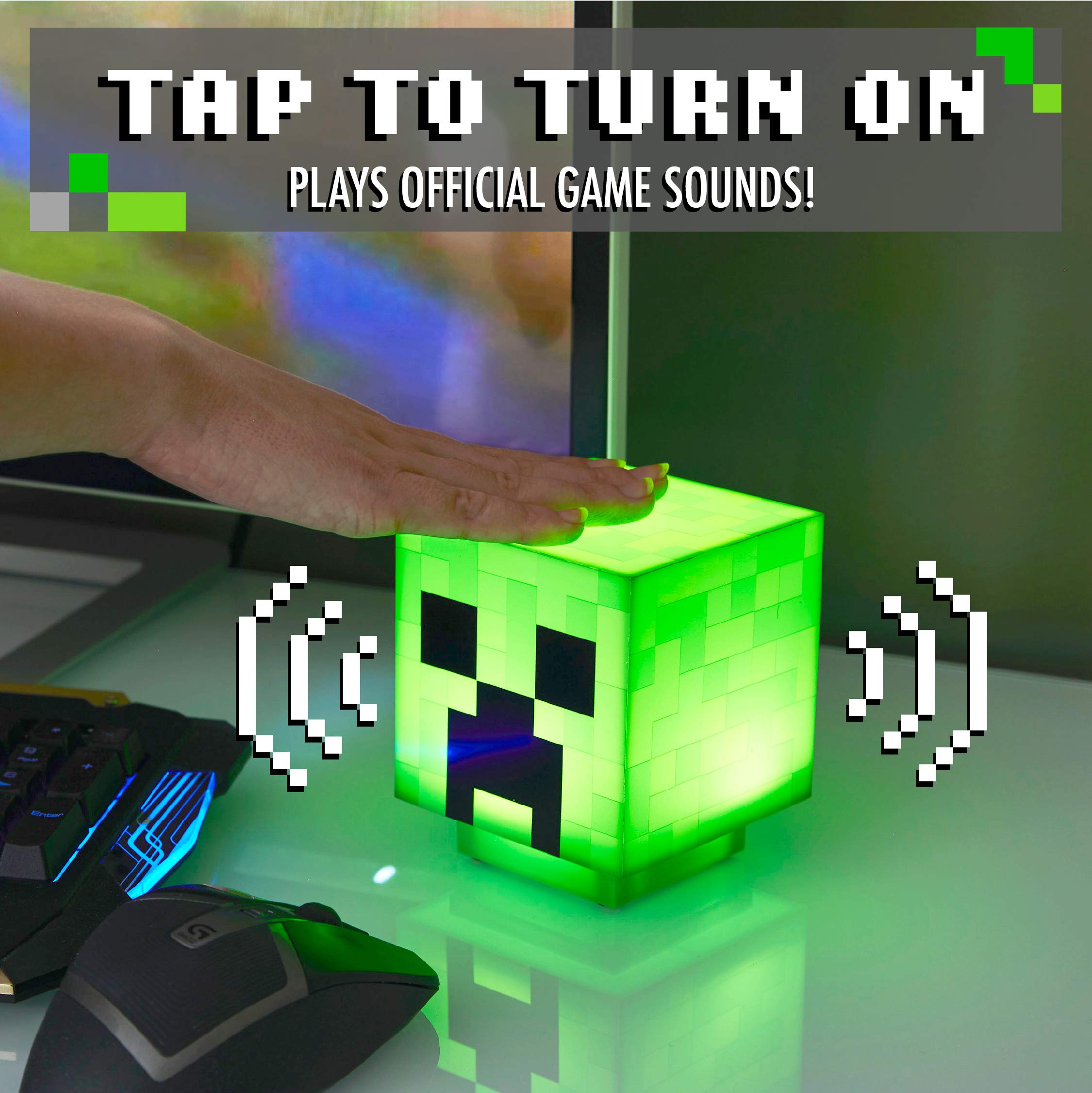 Foto 7 pulgar | Lámpara De Escritorio Paladone Minecraft Creeper Con Sonidos Oficiales - Venta Internacional.