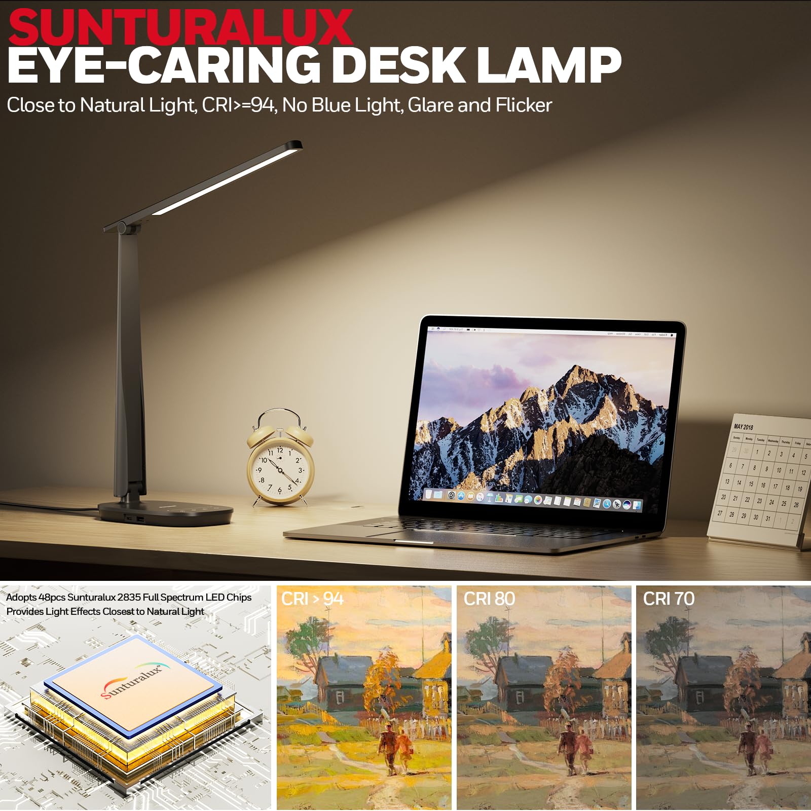 Foto 4 pulgar | Lámpara De Escritorio Honeywell Led Regulable Con Carga Usb, 4 Modos - Venta Internacional.