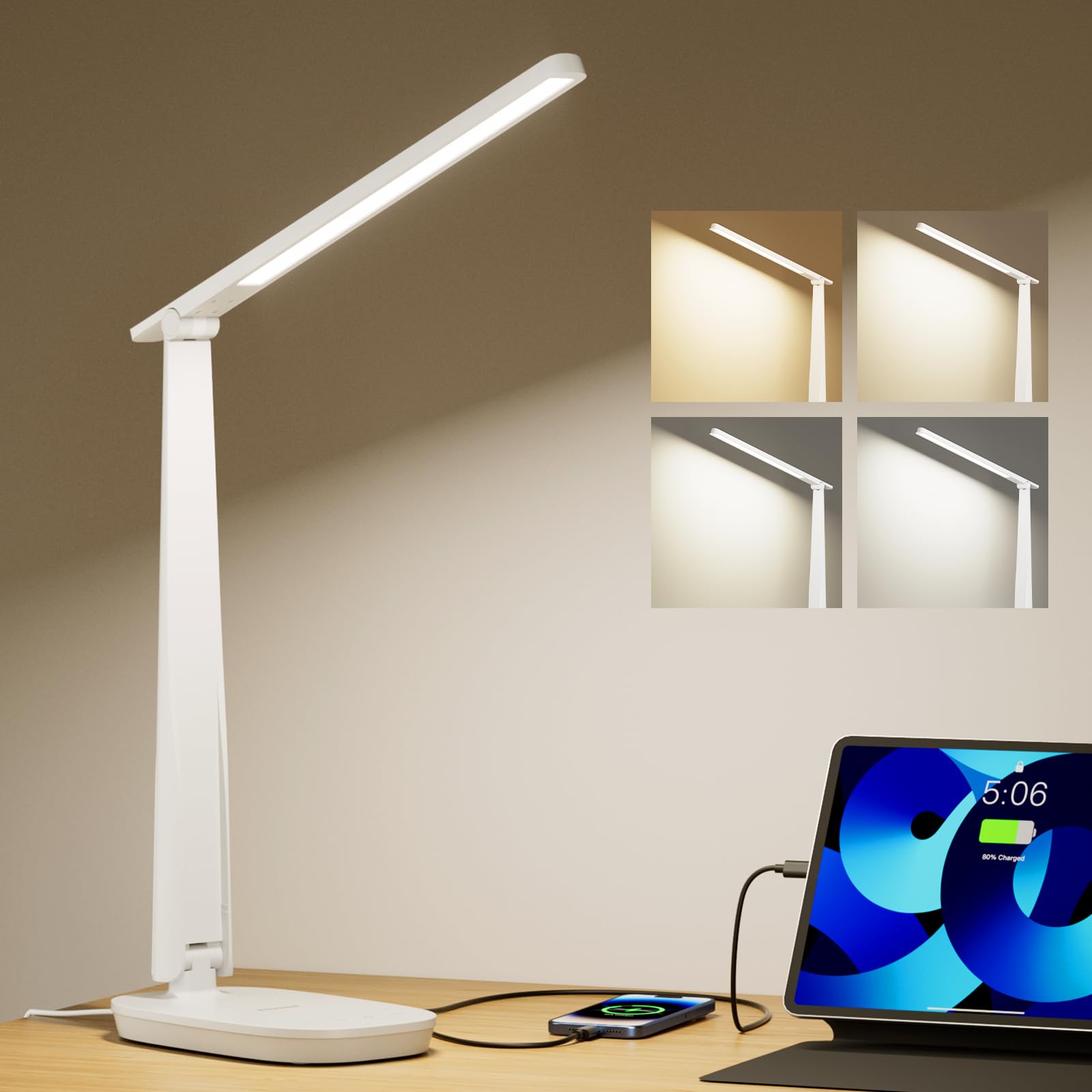 Foto 1 | Lámpara De Escritorio Honeywell Led Regulable Con Carga Usb, 4 Modos - Venta Internacional.