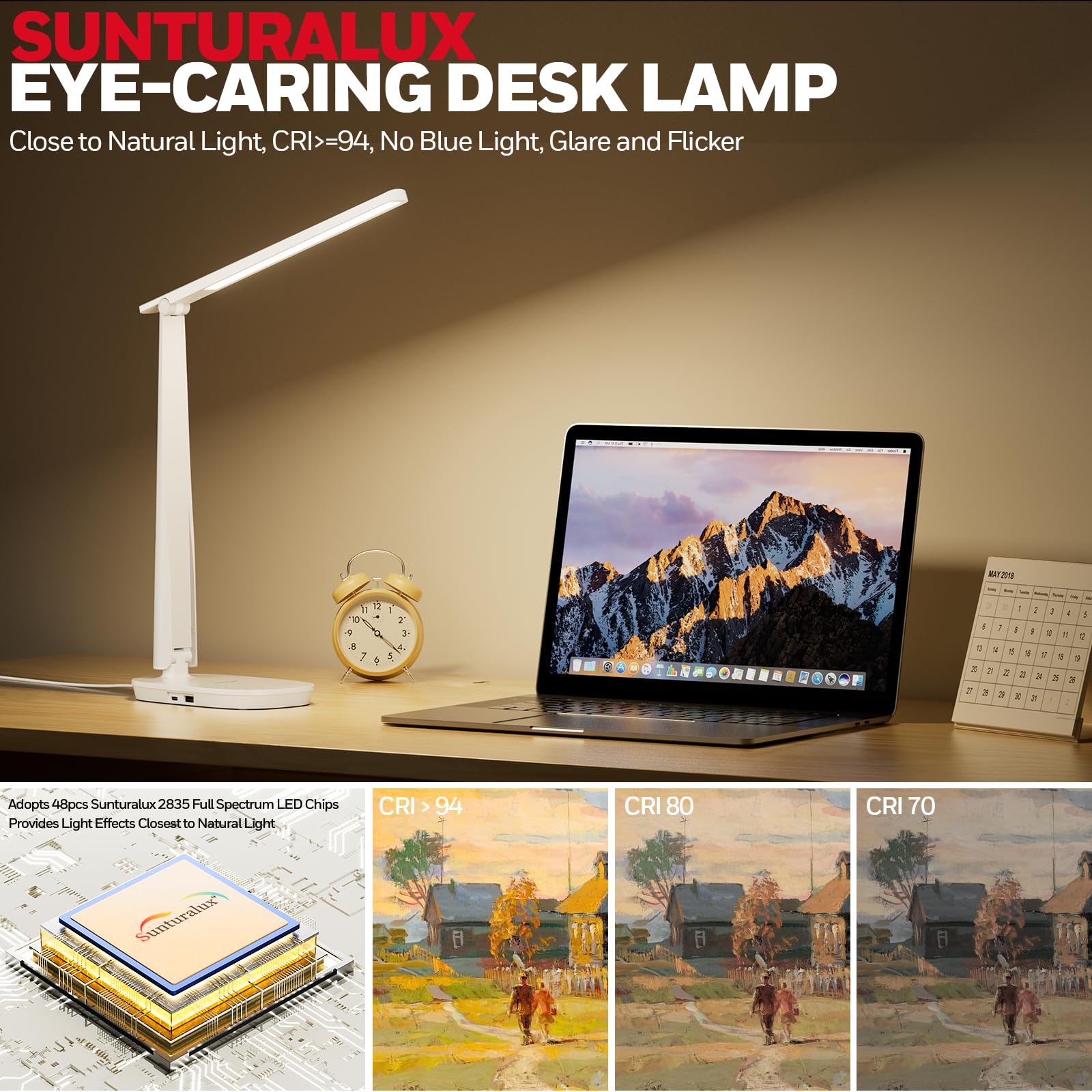 Foto 4 pulgar | Lámpara De Escritorio Honeywell Led Regulable Con Carga Usb, 4 Modos - Venta Internacional.