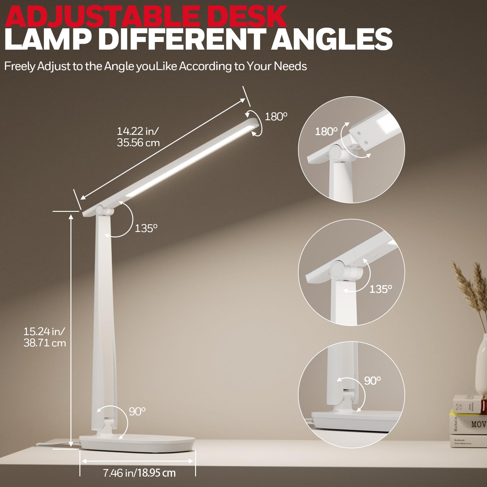 Foto 5 | Lámpara De Escritorio Honeywell Led Regulable Con Carga Usb, 4 Modos - Venta Internacional.