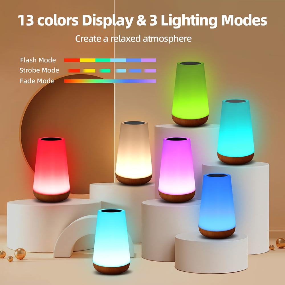 Foto 3 pulgar | Lámpara De Noche Luxxflour, Regulable Touch 5, Brillo 13 Rgb - Venta Internacional.