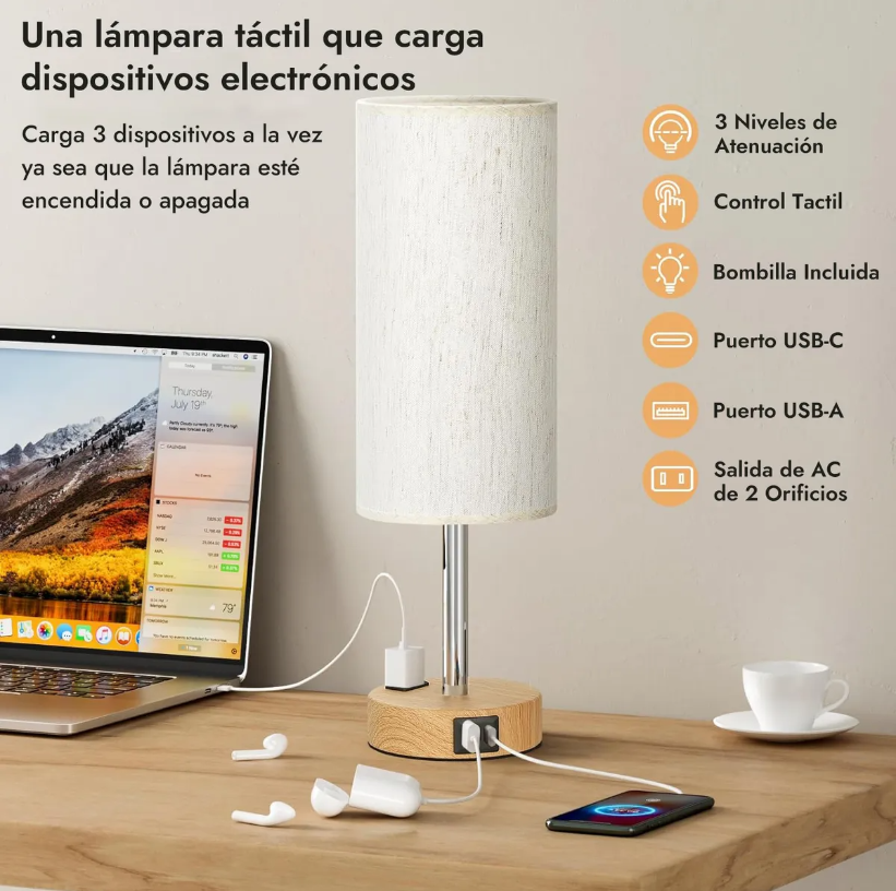 Foto 3 pulgar | Lámpara De Escritorio/mesa Xtellar Color Marrón
