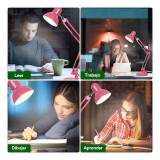 Foto 4 | Lámpara De Escritorio Xtellar 360° Grados Ergonómico Color Rosa