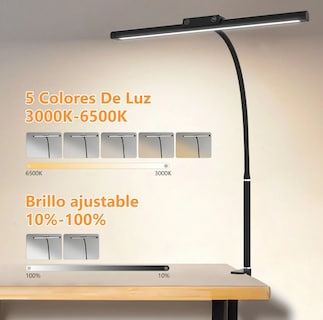 Foto 2 | Lámpara De Escritorio Led Xtellar 3 Colores Color Negro