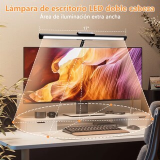 Foto 3 | Lámpara De Escritorio Led Xtellar 3 Colores Color Negro