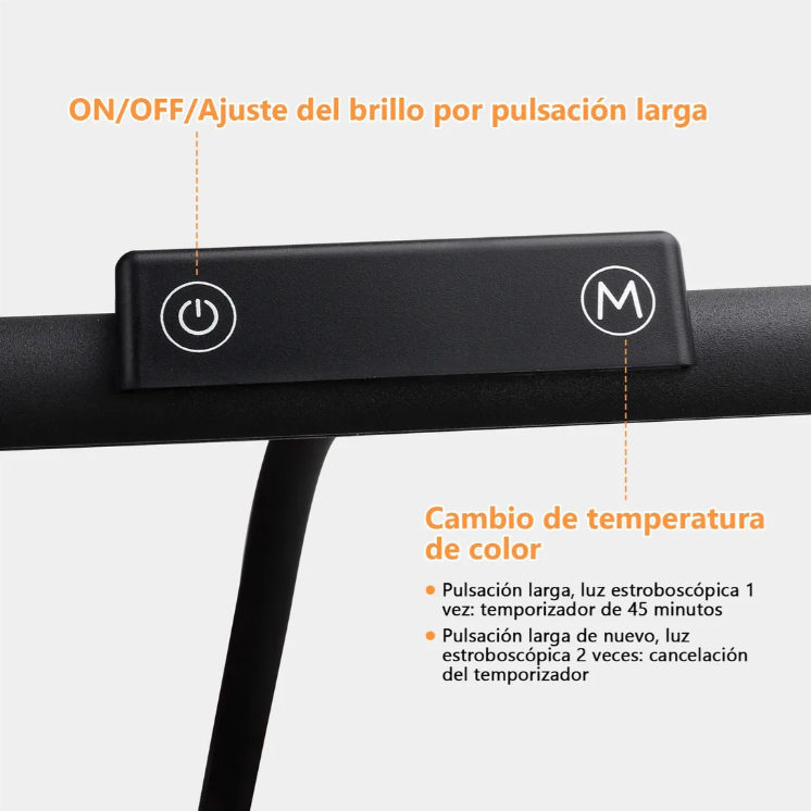 Foto 5 pulgar | Lámpara De Escritorio Led Xtellar 3 Colores Color Negro