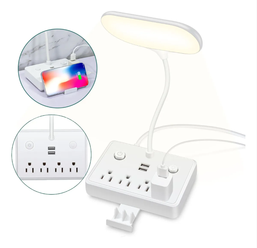 Foto 2 pulgar | Lámpara De Escritorio Led Xtellar Orientable Con 4 Enchufes Y 2 Usb Color Blanco