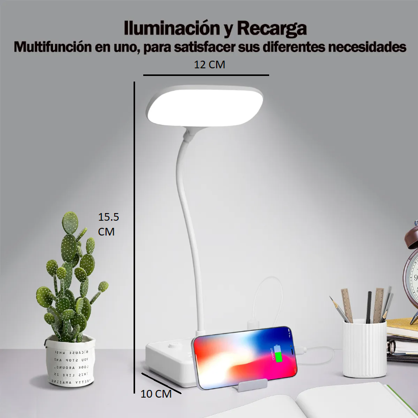 Foto 4 pulgar | Lámpara De Escritorio Led Xtellar Orientable Con 4 Enchufes Y 2 Usb Color Blanco