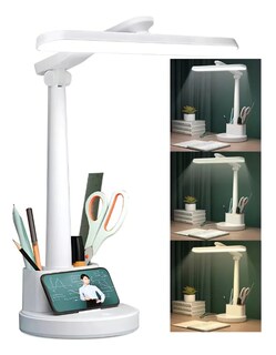 Foto 1 | Lampara De Escritorio Xtellar Con Portalápices Y Soporte Para Celular Color Blanco