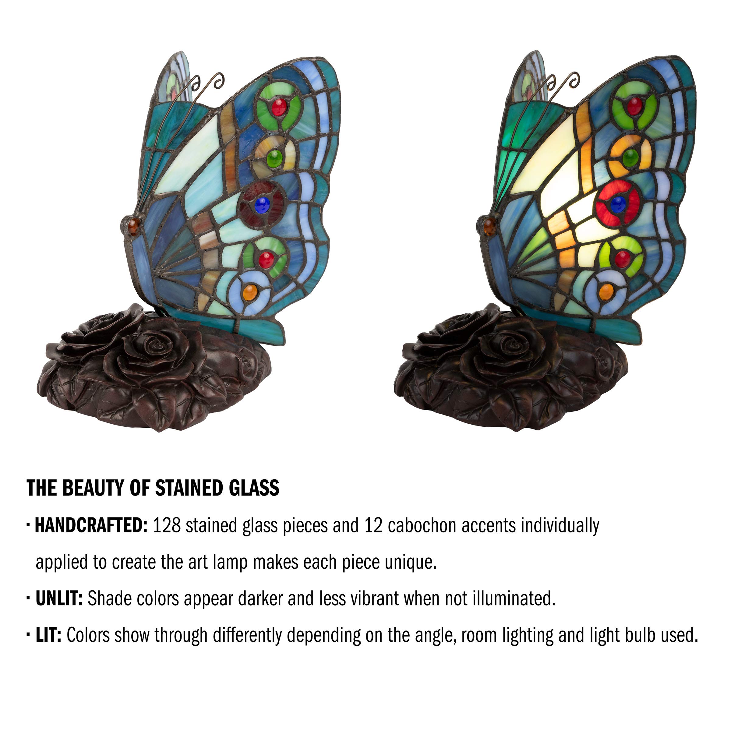 Foto 3 pulgar | Lámpara Led Lavish Home Con Forma De Mariposa, Estilo Tiffany - Venta Internacional.
