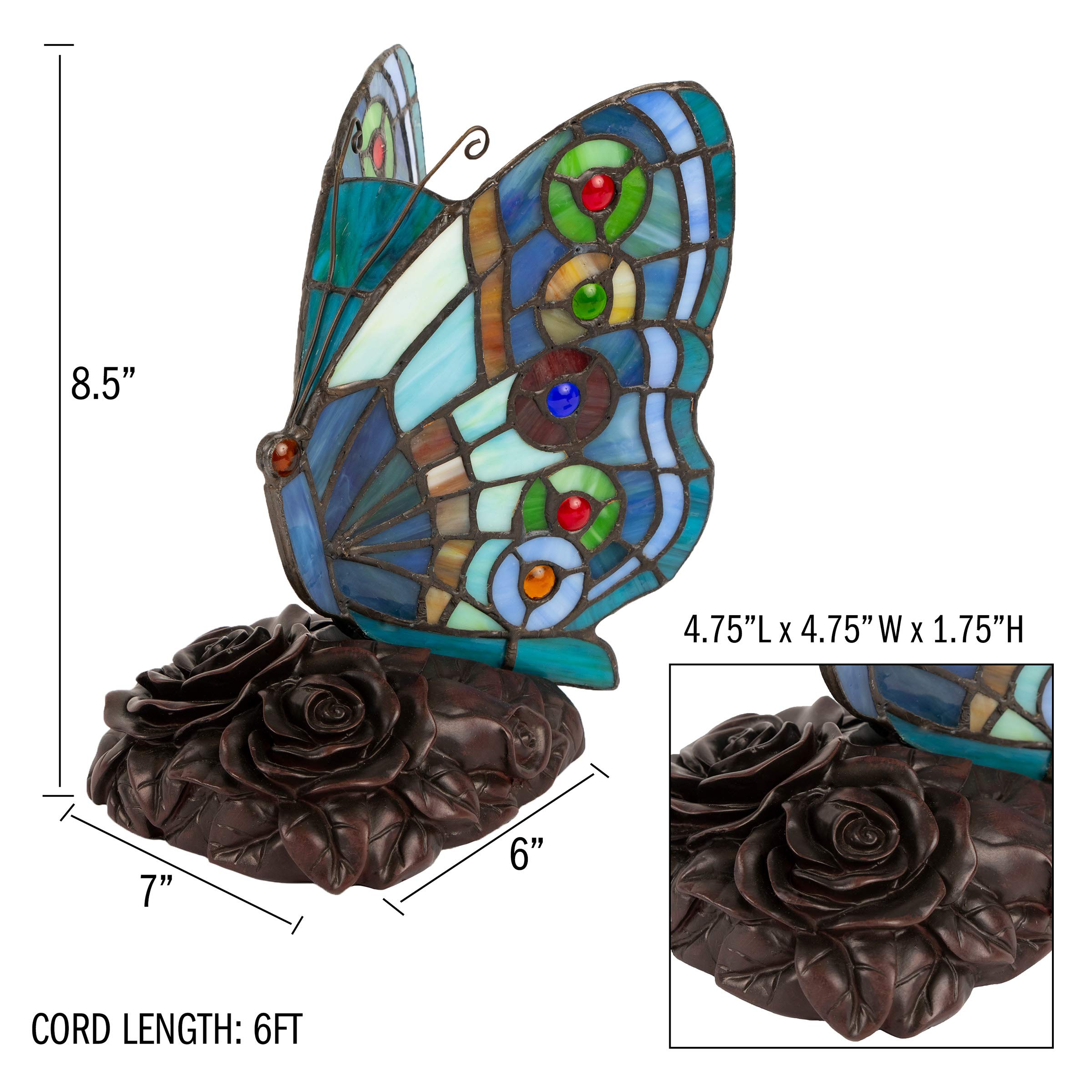 Foto 7 pulgar | Lámpara Led Lavish Home Con Forma De Mariposa, Estilo Tiffany - Venta Internacional.