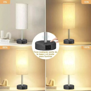 Foto 2 | Lámpara De Noche Xtellar Touch Y Usb Color Beige