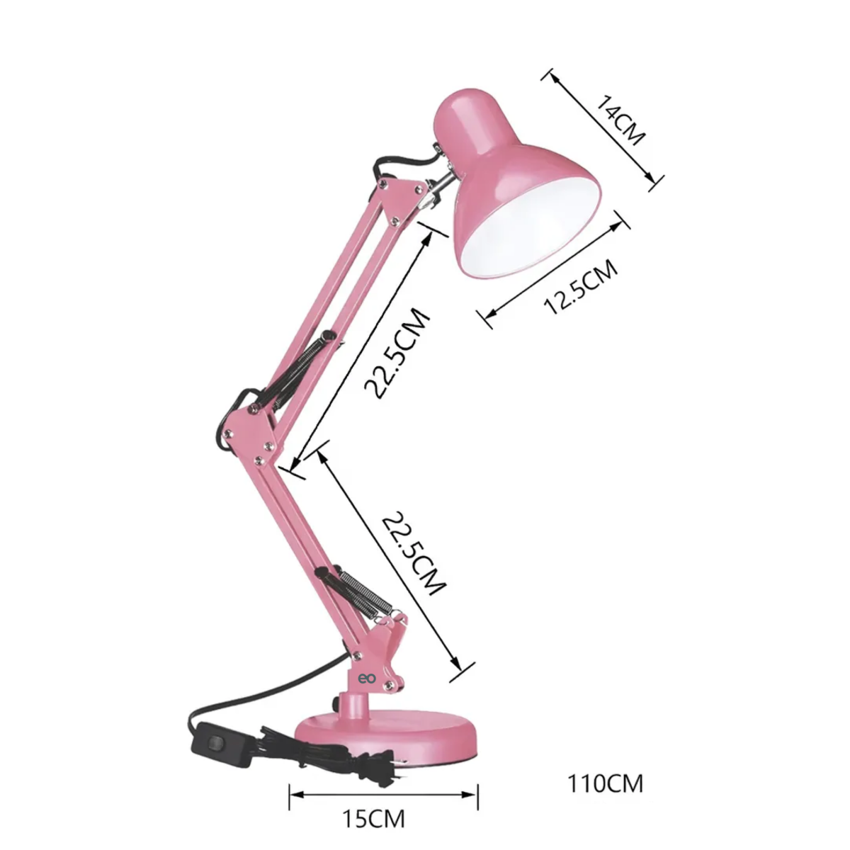 Foto 4 pulgar | Lámpara De Escritorio Brazo Giratoria Eo Safe Imports Esi-18833 Rosa