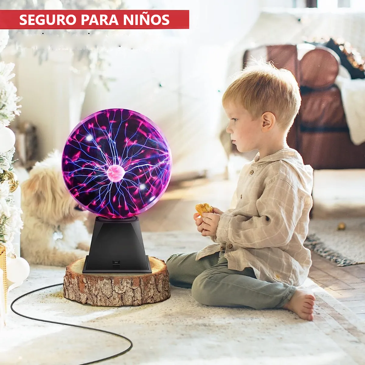 Foto 4 pulgar | Lámpara De Bola De Plasma Estático Mágico Control De Sonido Eo Safe Imports Esi-18840 Negro