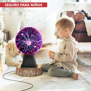Foto 3 | Lámpara De Bola De Plasma Estático Mágico Control De Sonido Eo Safe Imports Esi-18840 Negro