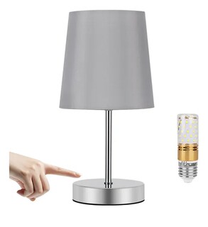 Foto 1 | Lámpara Xtellar De Mesa Lino Y Metal E27 Led Buró Escritorio Noche