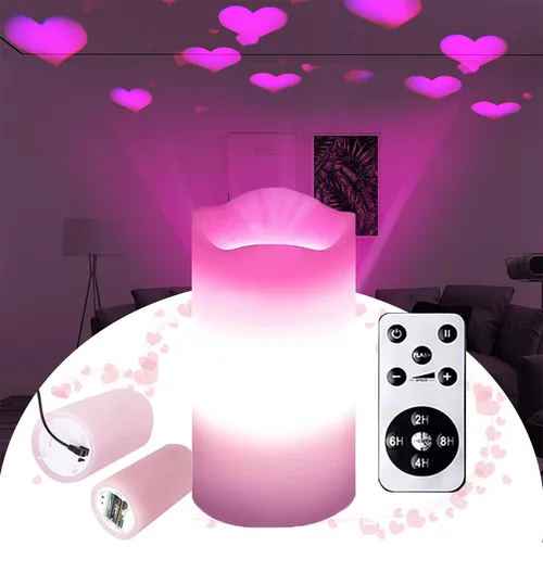 Foto 2 pulgar | Lampara Xtellar Proyector De Forma De Corazón Luces Led Usb O Pilas