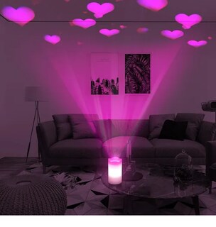 Foto 2 | Lampara Xtellar Proyector De Forma De Corazón Luces Led Usb O Pilas