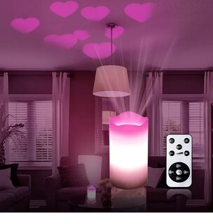 Foto 4 | Lampara Xtellar Proyector De Forma De Corazón Luces Led Usb O Pilas