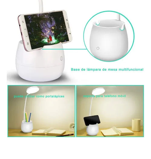 Foto 3 pulgar | Lampara Xtellar De Mesa Usb Recargables Escritorio Led Con Soporte
