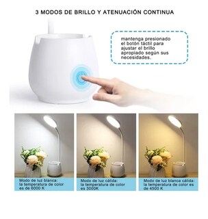 Foto 4 | Lampara Xtellar De Mesa Usb Recargables Escritorio Led Con Soporte