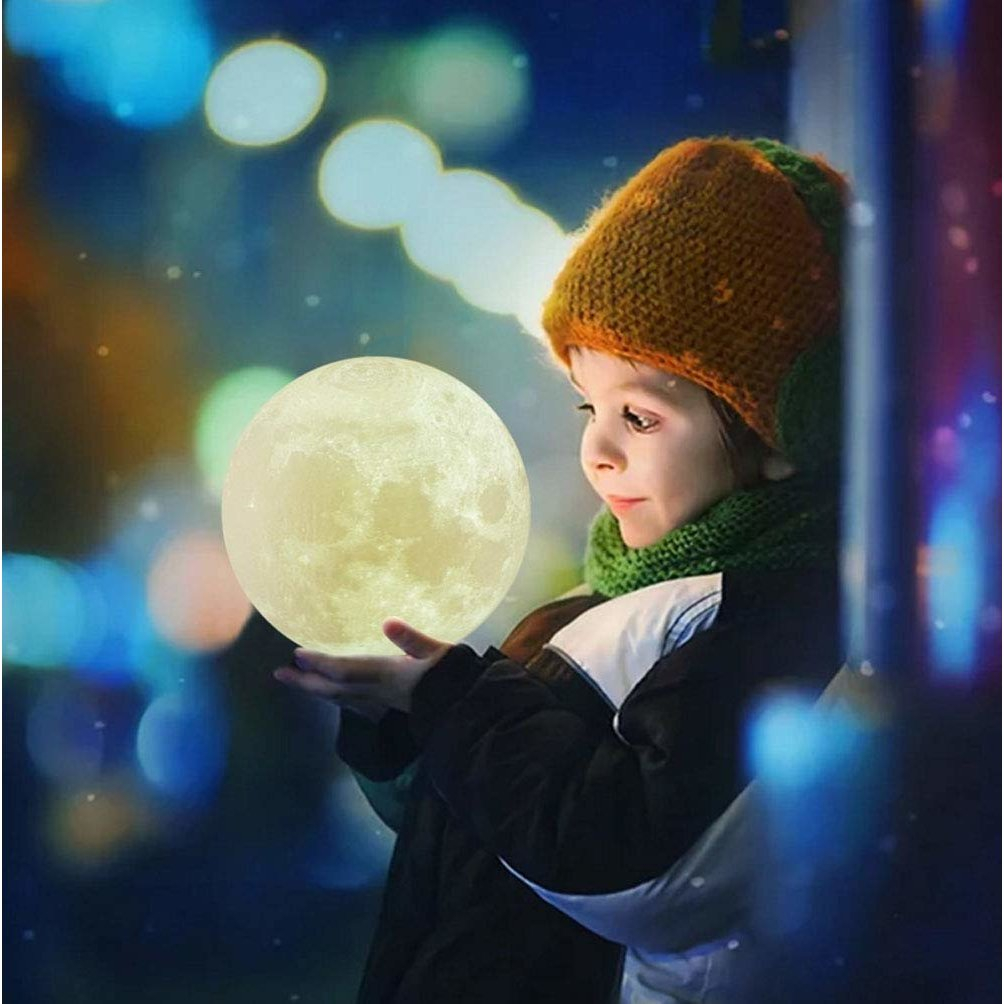 Foto 2 pulgar | Lámpara Led De Luna Llena Con Luz Nocturna Lunar De 15 Cm Con Mando A Distancia - Venta Internacional.