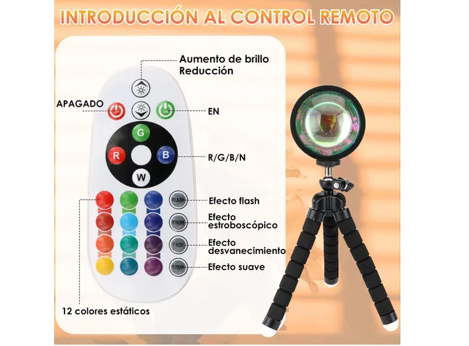 Foto 5 pulgar | Lámpara Xtellar De Atardecer Rgb Multifunción Proyector Ambiental