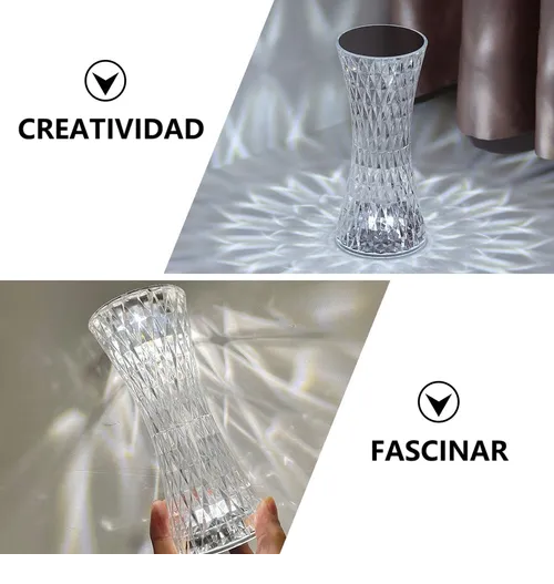 Foto 2 | Lámpara Xtellar Xtellar De Mesa Cristal Recargable Control Táctil 16 Colors