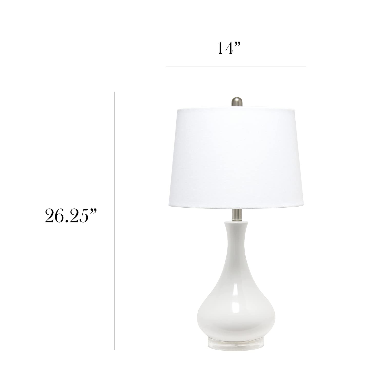 Foto 4 pulgar | Lámpara De Mesa Elegant Designs Lt3312-ltb Ceramic Genie Tear Drop - Venta Internacional.