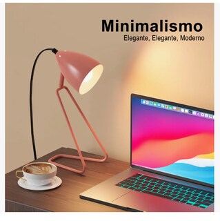 Foto 4 | 2pcs Xtellar Xtellar Lámpara De Escritorio Led Metal Giratoria 350° Con Foco Modelo Rosa