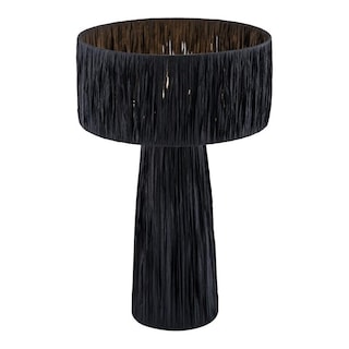 Foto 1 | Lámpara De Mesa Tov Furniture Shelby Rafia Black - Venta Internacional.