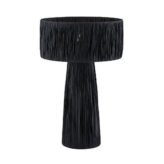 Foto 4 | Lámpara De Mesa Tov Furniture Shelby Rafia Black - Venta Internacional.