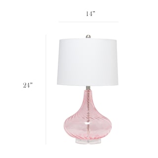 Foto 5 | Lámpara De Mesa Elegant Designs, Moderna Y Refinada, Cristal Ondulado, 24 Cm - Venta Internacional.