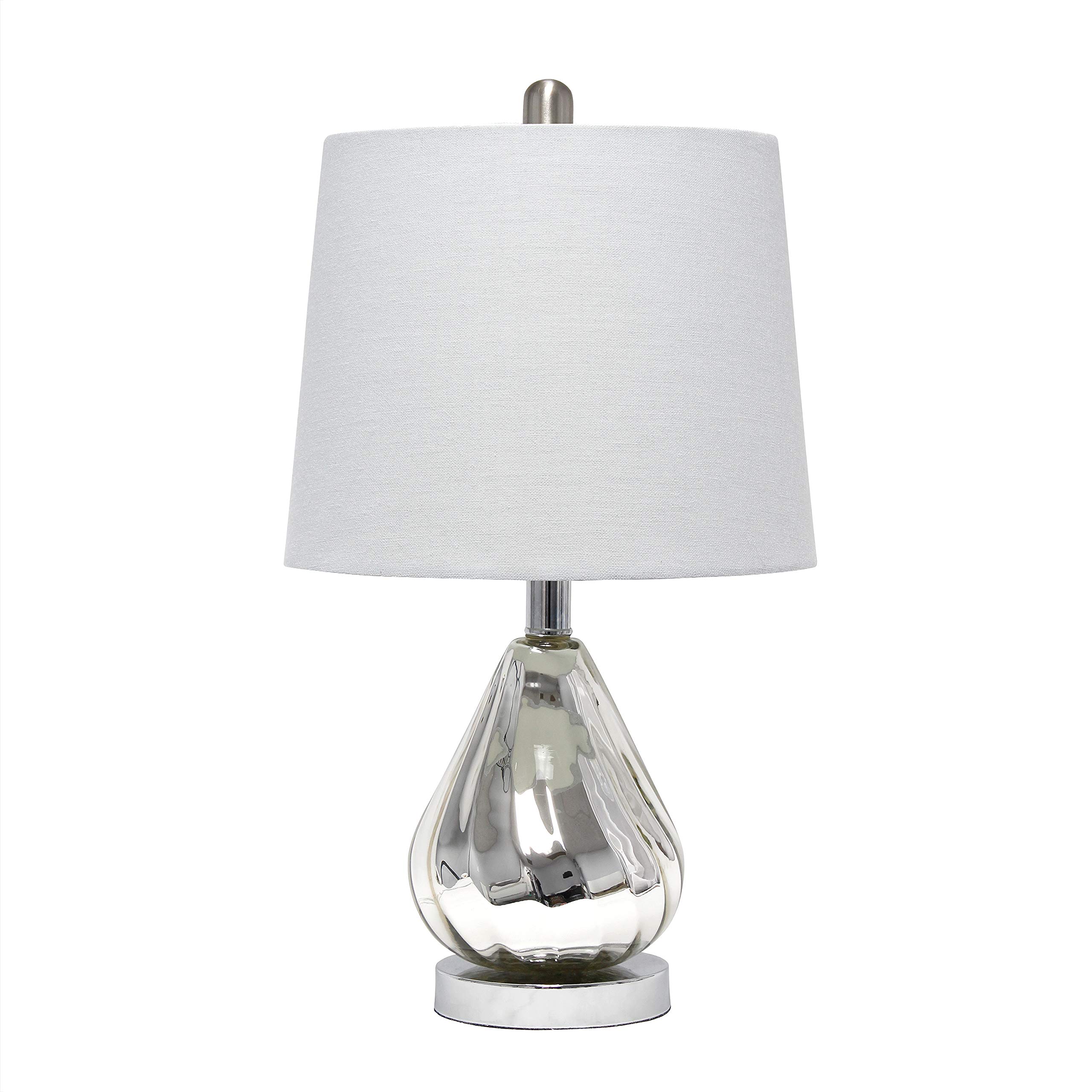 Foto 2 pulgar | Lámpara De Mesa Elegant Designs Lt3319-gry Chrome Ripple Grey - Venta Internacional.