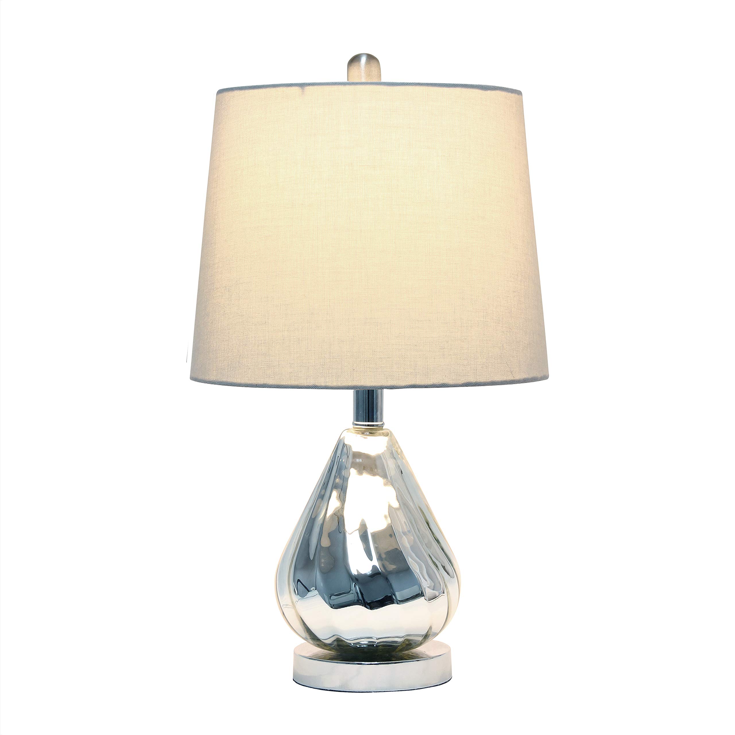 Foto 3 pulgar | Lámpara De Mesa Elegant Designs Lt3319-gry Chrome Ripple Grey - Venta Internacional.