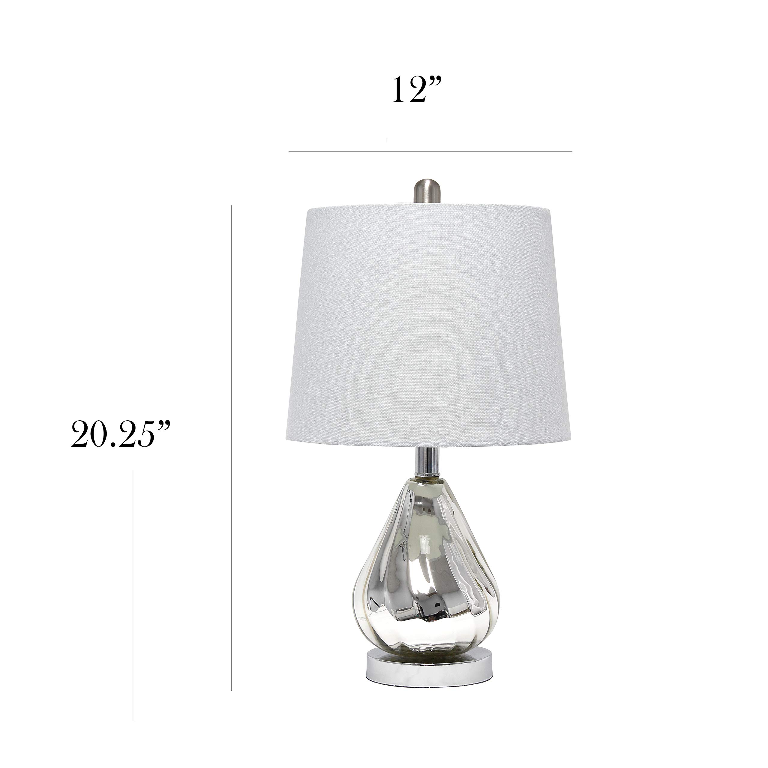 Foto 4 pulgar | Lámpara De Mesa Elegant Designs Lt3319-gry Chrome Ripple Grey - Venta Internacional.
