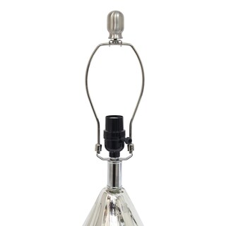 Foto 6 | Lámpara De Mesa Elegant Designs Lt3319-gry Chrome Ripple Grey - Venta Internacional.
