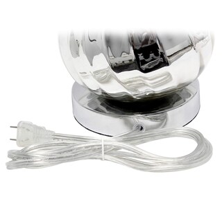 Foto 7 | Lámpara De Mesa Elegant Designs Lt3319-gry Chrome Ripple Grey - Venta Internacional.