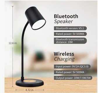 Foto 3 | Lámpara Xtellar De Escritorio Plegable 3 En1 Con Altavoz Y Cargador