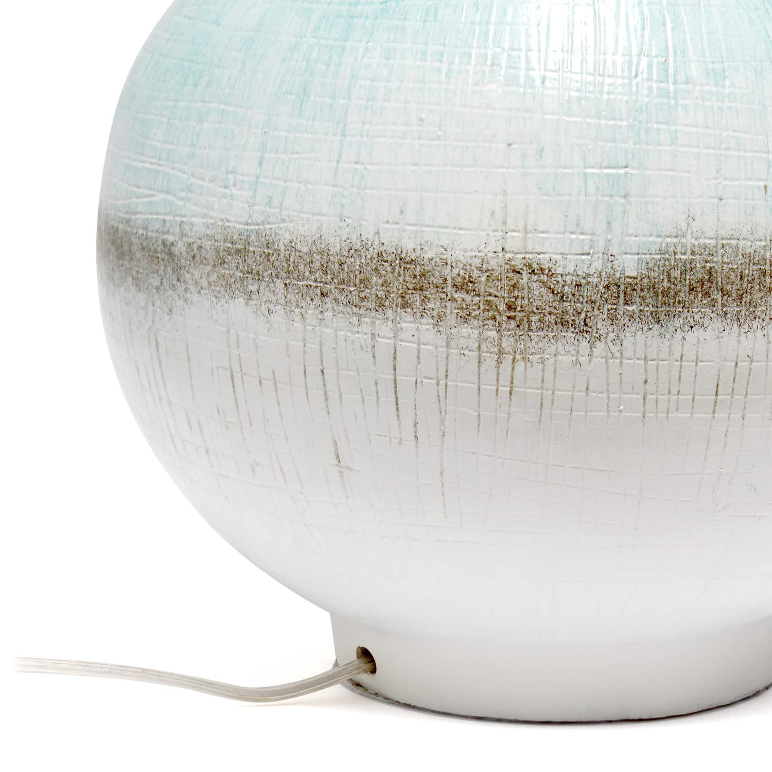 Foto 7 | Lámpara De Mesa Elegant Designs Lt2048-aqu Coastal Pottery Sea Glass - Venta Internacional.