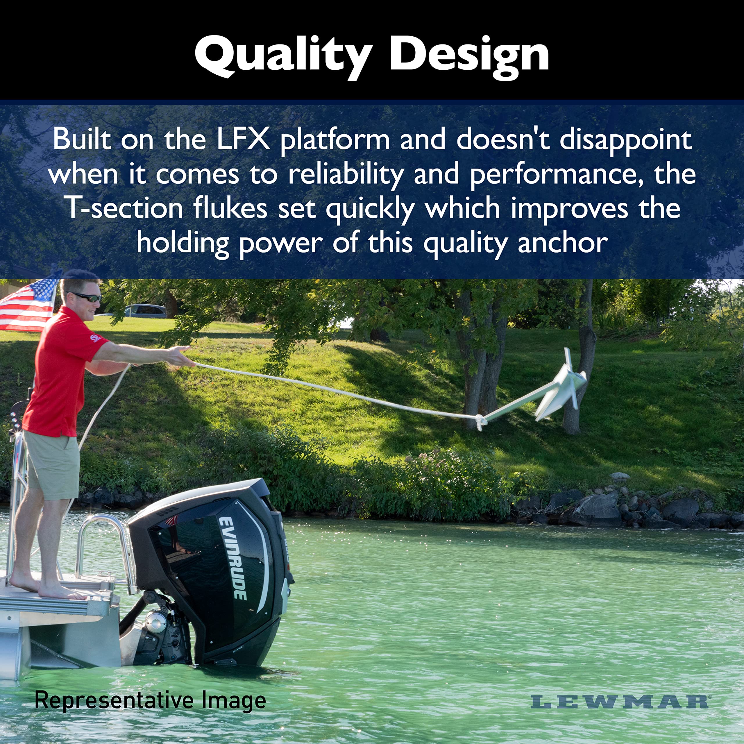 Foto 8 pulgar | Anchor Lewmar Lfx Fluke De Aluminio De 1,8 Kg Para Barcos De 4,9 A 8,2 M - Venta Internacional.