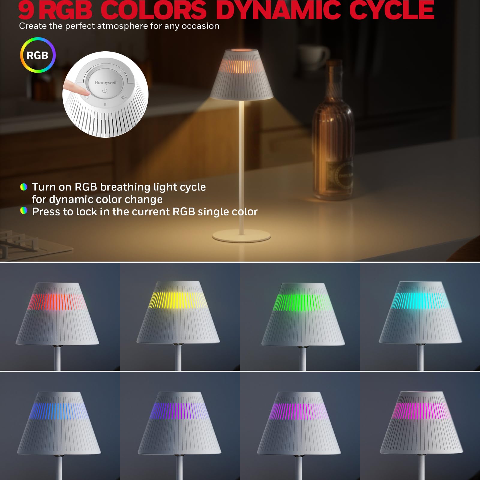 Foto 5 | Lámpara De Mesa Honeywell M1 Sunturalux Recargable Led 5200 Mah - Venta Internacional.
