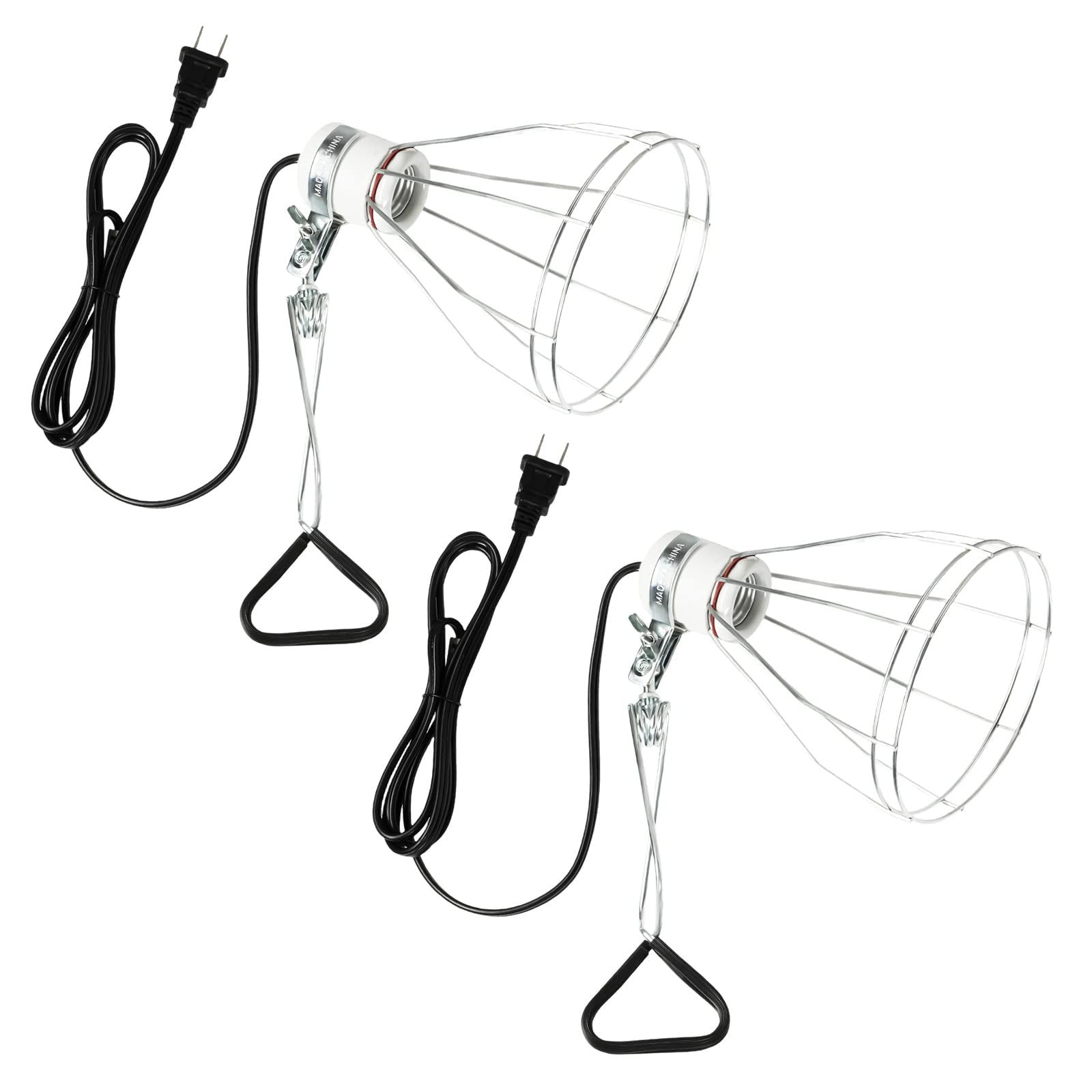 Lámpara Clamp Simple Deluxe, Robusta, Con Jaula De Acero, 250 W, Enchufe E26 - Venta Internacional.