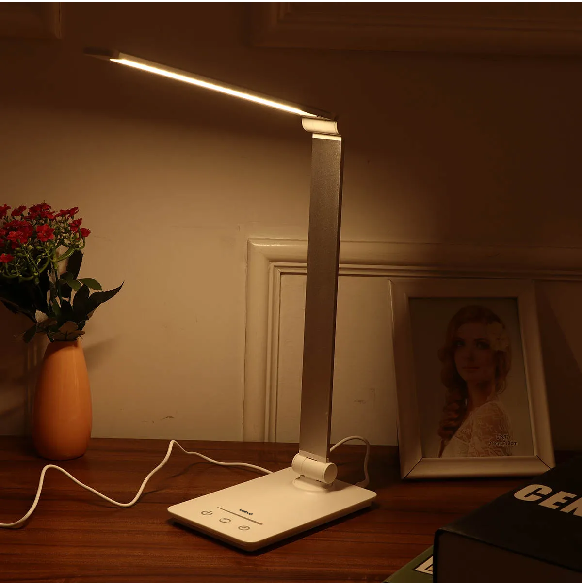 Foto 4 | Lámpara Escritorio Led 5 Modos 10 Niveles Brillo Puerto Usb Lab.g Blanco