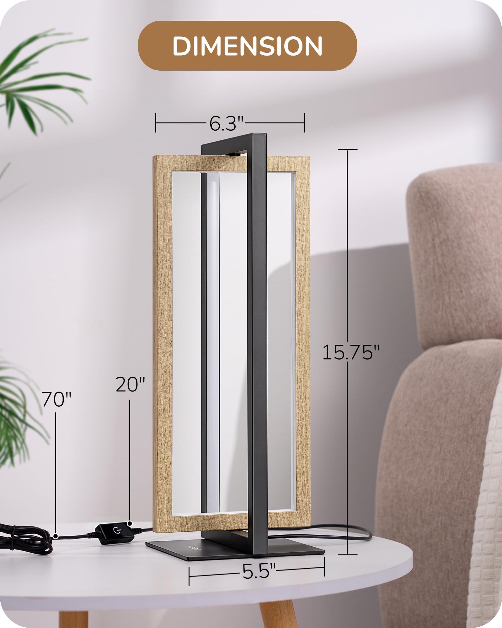 Foto 7 | Lámpara De Mesa Led Edishine, Sin Escalones, Regulable, 750 Lúmenes, 3 Colores - Venta Internacional.