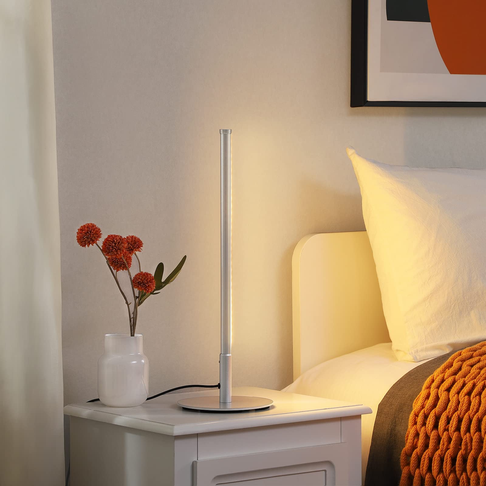 Foto 6 | Lámpara Led De Mesa Edishine, Mesita De Noche Minimalista, 6 W, Color Plateado - Venta Internacional.