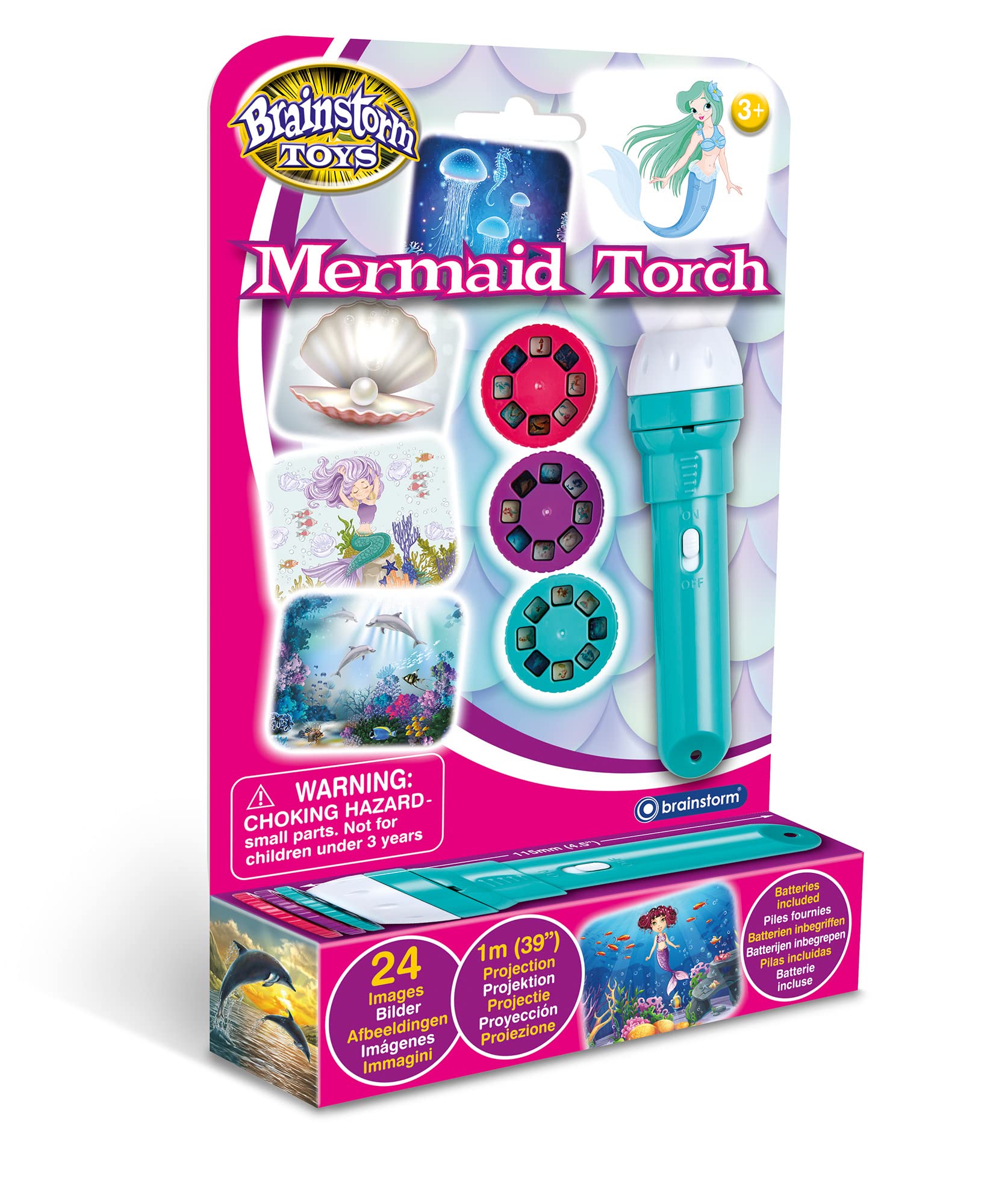 Foto 2 pulgar | Linterna Y Proyector Brainstorm Toys Mermaid Con 24 Discos - Venta Internacional.